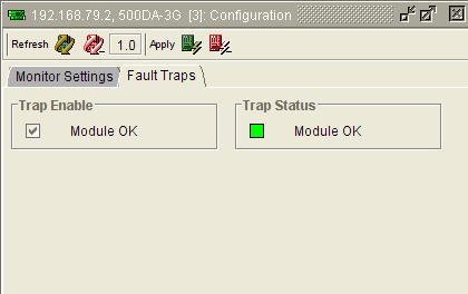 6.3. Fault Traps Tab Figure 6-2: VistaLINK 500DA-3G Fault Traps Tab 6.3.1.