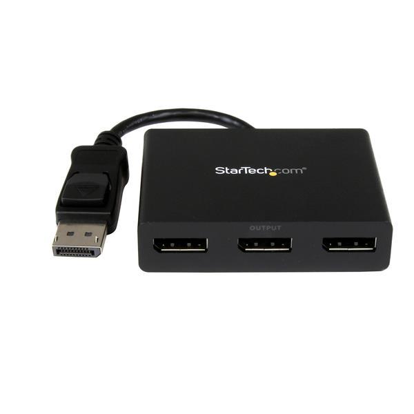 DisplayPort to DisplayPort Multi-Monitor Splitter - 3-Port MST Hub Product ID: MSTDP123DP This MST hub lets you connect three monitors to your DisplayPort (DP) 1.2 equipped Windows laptop or desktop.