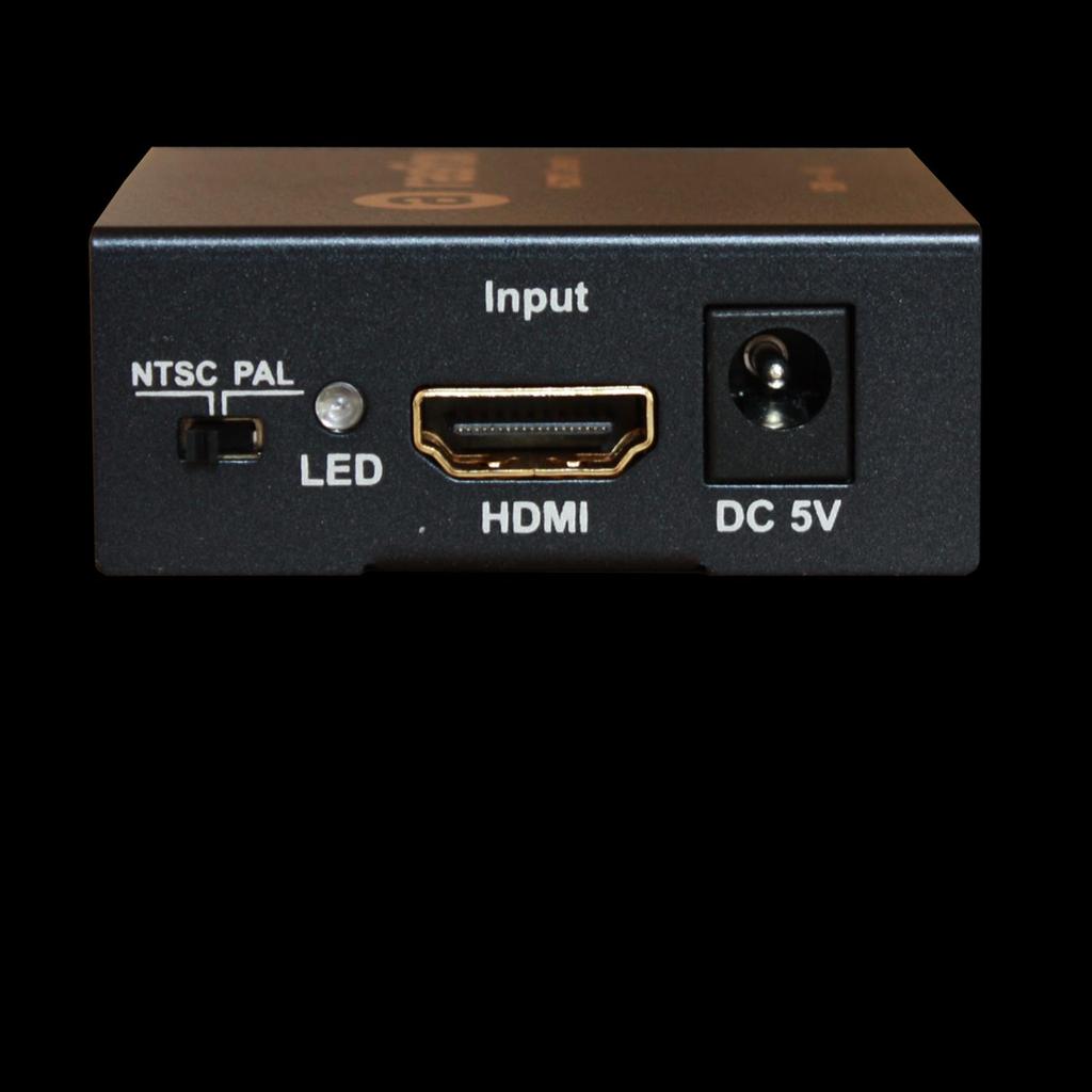 Introduction The Rasfox HDMI to AV/RCA converter will convert a standard HDMI signal to standard CVBS/composite