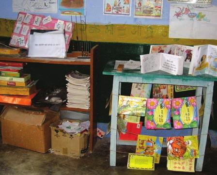 The responsibility to organize this corner can be given to children. From time to time up-keep of books may be done like pasting loose sheets or torn pages. 4.