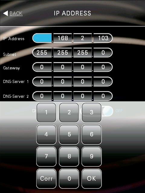 Then a 10- key pad is displayed with the numbers to be entered.