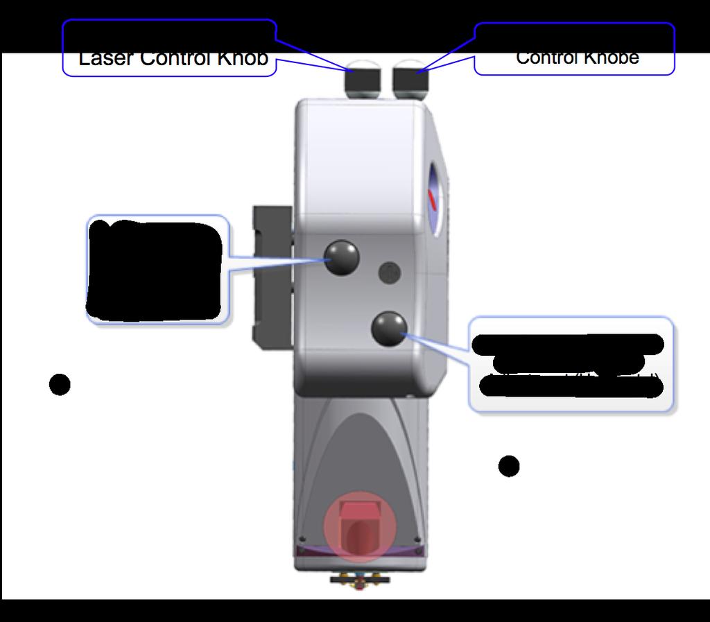 Align the laser on the cantilever and maximize the sum of the signals on the detector using the knobs on the top of the scanner head as shown in Figures 5 & 6.