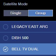 Satellite Settings Selecting a Satellite Group The TV-Hub comes preloaded with some of the most popular groups of satellites.