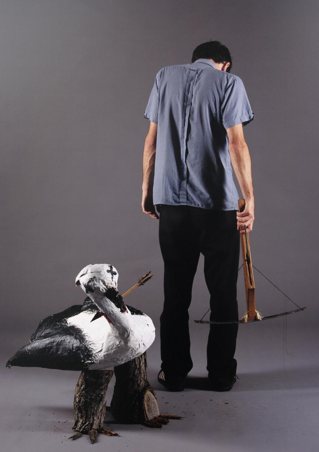 Todd McMillan Oh Captain, my Captain (dead albatross) 2005 C-type photograph courtesy of the artist and Sarah Cottier Gallery, Sydney McMillan s photographic and video works address the futility of