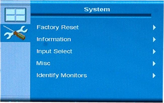 4.2.5 System Menu System menu options are shown in Figure 4-16 and described in the subsections below.
