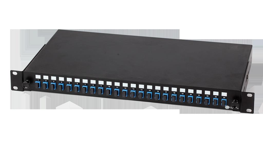 Introduction The Fiber Optic 19 Sliding Patch Panel has been designed to facilitate internal fiber management and also to maximize fiber density in 1U, 2U heights.