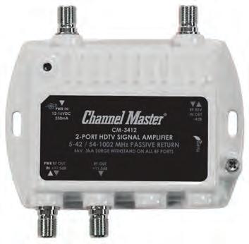 $35 $38 ULTRA MINI 2 Two-Port Signal Distribution Amplifier CM-3412 ULTRA MINI 4 Four-Port Signal Distribution Amplifier CM-3414 The Ultra Mini 2 distribution amplifier will boost TV signals,