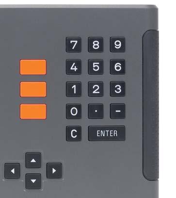 Design The ND 780 display unit is designed as a sturdy upright unit with splash-proof fulltravel keypad for use in a workshop.