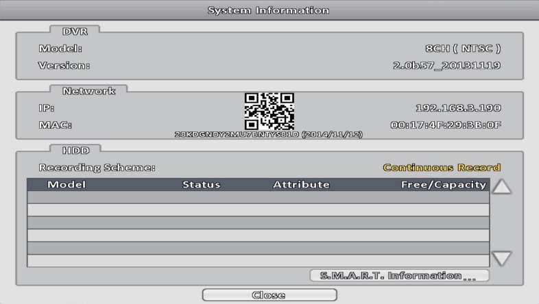 6. Please scan QR code on DVR s System Information page 7.