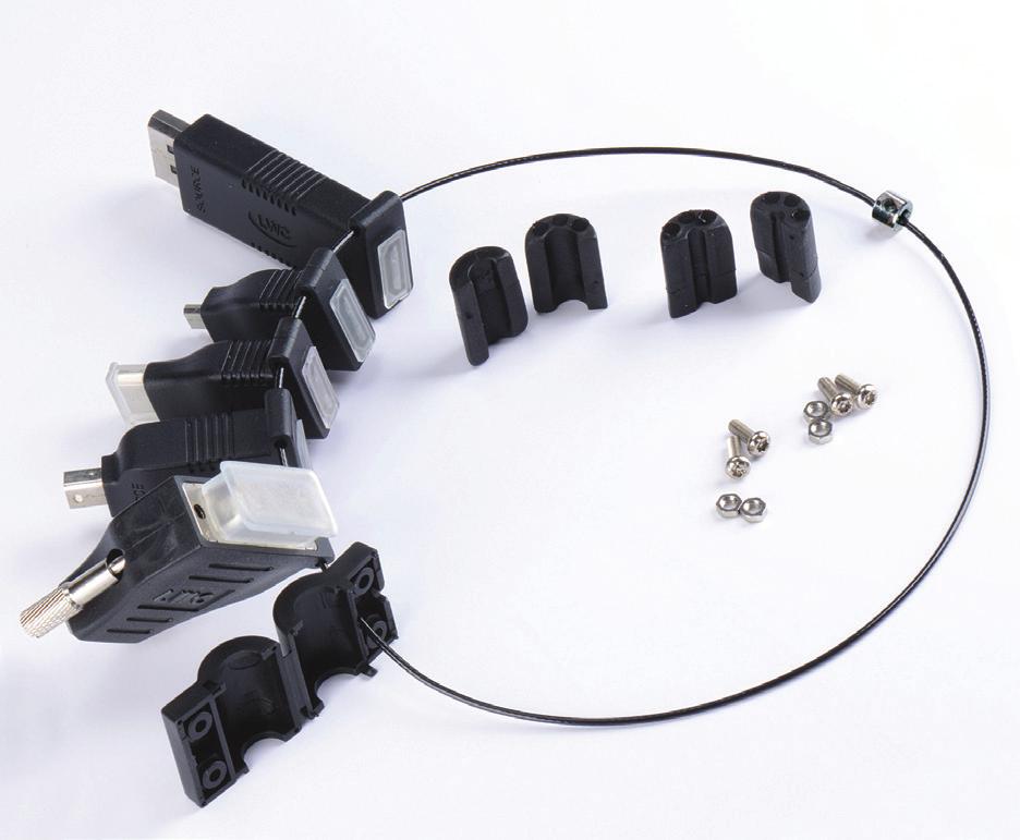 TWO FOAM INSERTS FOR HDMI CABLES COUPLER TWO SETS OF NUTS & SCREWS HDMI CABLE CLAMP