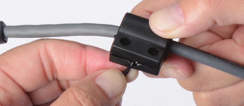 Position the Cable Clamp so you can feed the HDMI