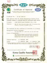 Certified with ISO 001 for quality and ISO 14001 for environment, Sam Woo is taking its place as a responsible member of the society with its high quality products and concern for the environment.