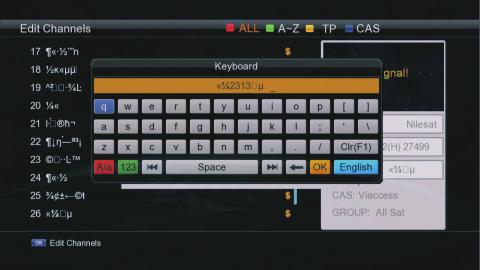 Press OK key to pop up keyboard.