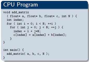 Appendix 148 Figure 119: Difference between a code in C++ and CUDA [Se08, 7].