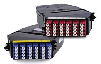 FiberExpress Patch Panel Systems (continued) FX UHD and FX Ultra Cassettes FX UHD Angled Cassettes FX UHD Angled Cassettes in 12 Port LC Duplex and 6 Port SC Duplex.
