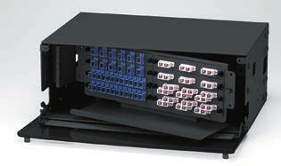 Rack Mount Patch Panels Maximum Number of Adapter Strips Splice Trays 1U Rack Mount 2 1 x 8 (Up to 24-Splices) AX100041 2U Rack Mount 4 2 x 8 (Up to 48-Splices) AX100068 3U Rack Mount (Rear Access) 4