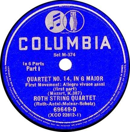 Set M-374 Label 39m Columbia/CBS logo at top. Set number in the middle of the label.