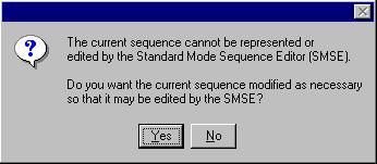 Using Events on a Single ParBERT System Return to Standard Mode Sequence Editor? Return to Standard Mode Sequence Editor? We have created a sequence which the Standard Mode Sequence Editor cannot handle.