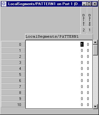 BER Test on a Single System Using Memory Data Test Setup 4 Click any bit and type 1 or 0 to change its contents. The window now looks as shown below.