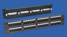 100 BASE-T PATCH PANELS The PowerSum telco patch panels convert feeder or equipment cables from 25 pair to 12 individual RJ45 ports with 2 pair presentation suitable for LAN applications including
