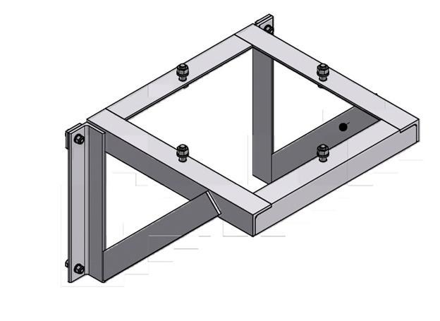 Includes mounting holes for 3/8-inch, customer supplied hardware, to attach wall or ceiling. Frame includes ½-inch hardware for mounting switch to frame.