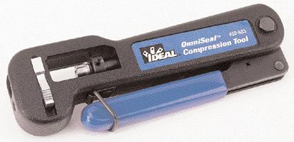 Compression Tools/Connectors OmniSeal XL Compression Tool Factory preset and calibrated to assemble the following connectors: BNC, F-connector for series 6 and 59 cables, RCA connectors Compatible