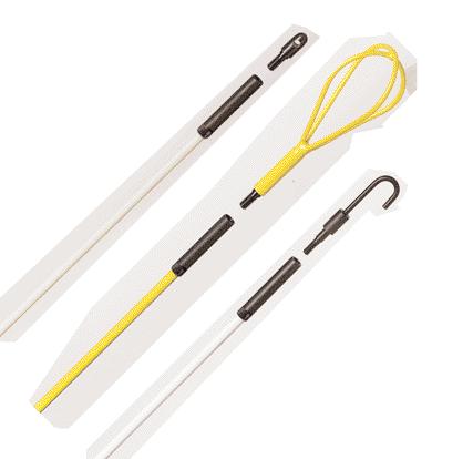 Tuff-Rod Fishing Poles Installation and Assembly Products Strong, lightweight, flexible extendable fiberglass rod kits Use to reach and pull wires over suspended ceilings, in