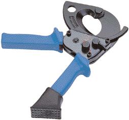 Plastic molded handles Safety lock keeps the blades closed and pouch ready 100 Pair Group Cutter, Up To 2/0 (70 mm 2 ) Cable 35-061 Ratcheting Cable Cutter Economy Round Cable and Wire Cutter 35-053