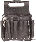 plated-steel hardware and heavy, lock-stitched nylon thread for long-term durability Oil and moisture-resistant reinforced bottom Premium Leather Carrier w/shoulder strap 35-969