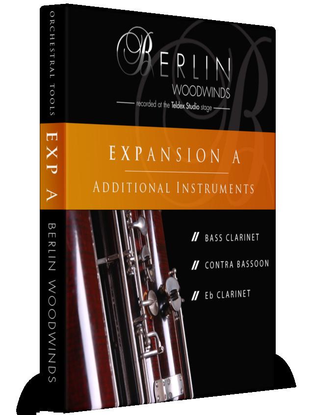 BERLIN WOODWINDS EXP A: ADDITIONAL INSTRUMENTS Bass Clarinet Eb Clarinet Contrabassoon True Legato for all 3 instruments True Double and Triple Tongue Powerful 8 way RR Staccatos 13,4 GB of samples