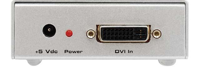 Input connects to DVI source Power Indicator