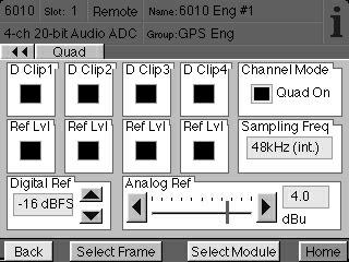 The Quad Menu shown below has been provided to allow adjusting and monitoring all four channels at the same time when in Quad Tracking mode.