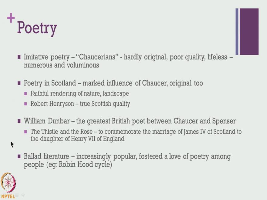 (Refer Slide Time: 1:37) Let us first take a look at the kind of poetry which was prevalent during the period.