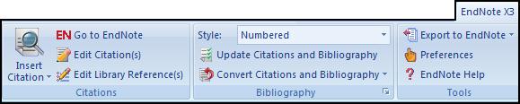 In Word 2007, you should see an EndNote tab. In OpenOffice.org Writer, you should see EndNote commands on an EndNote X3 menu.