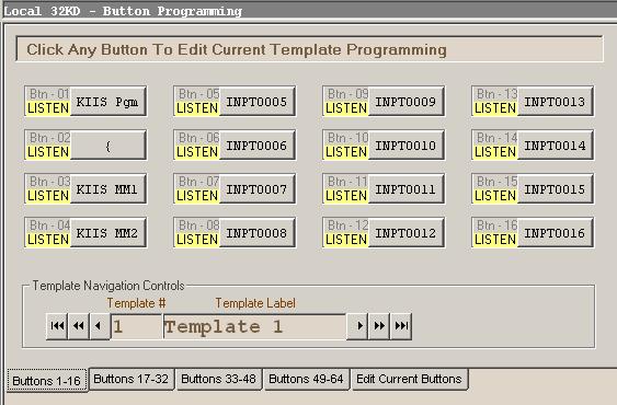 Button Templates and Programming. It is recommended to handle the templates as distinct groups. IE Intercom group, Console Remote Group, etc. This makes managing the templates easier.