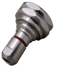 Right-angle 7/16" DIN male to suit 1/2" flexible cable, 2 kw max