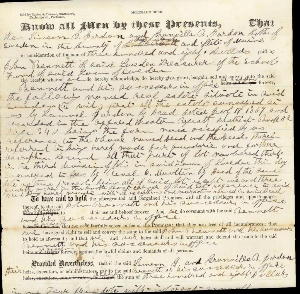 Research and Resources Records from the Oxford County Registry of Deeds (Western Division) in
