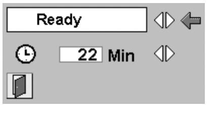 The factory default settings for power management are "Ready" and "5 Min".