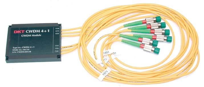 DKT CWDM The multiplexer module combines several wavelengths (channels) traveling in each separate singlemode fiber into one singlemode fiber, and the same module separates each specific wavelengths