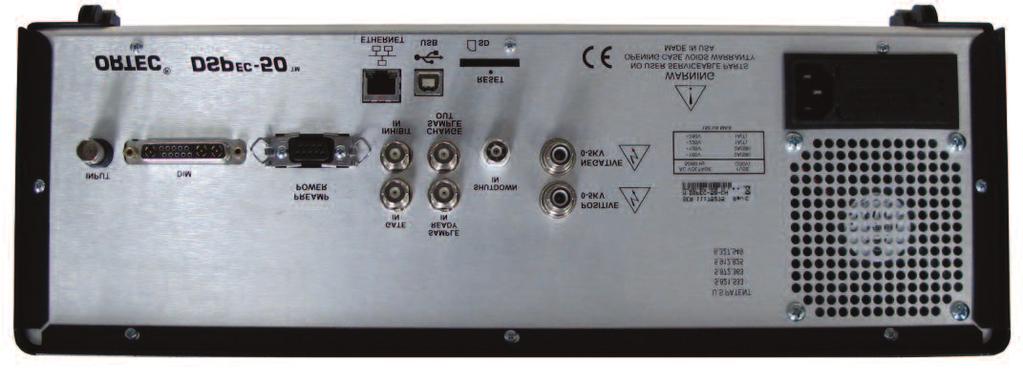 Advanced Model Specifications (DSPEC 50A/502A) System Conversion Gain: 256 to 64k channels. Digital TTL Counters: Via Sample Ready and Gate Ports synchronized with spectrum acquisition.