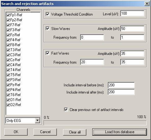 5. Define correct parameters pressing button Load from database and press button OK to start processing 26 Attention!