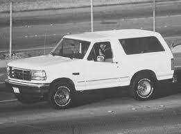 in White Ford Bronco Hour long chase O.J.