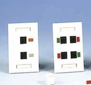 SMARTen UTP Communication Outlets American Keystone-Type Wall Outlets American Keystone-type faceplates are available in 2 and 4 port configurations Faceplate jack openings comply with IEC 603-7 and