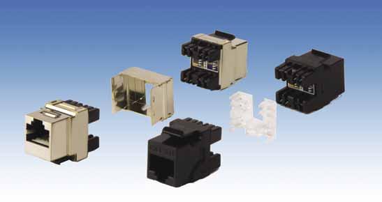 Giga Modular Keystone Jacks FEATURES 2.2 FCC and IEC compliant Compact design Shielded and unshielded designs Conform to ANSI/TIA/EIA-568-B.