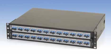 SMART SC 48 Patch Panels FEATURES Support 24 duplex adapters (48 fibers) in a 2U Rack space Wide range of fiber optic cabling management accessories, including fiber management clips, splice