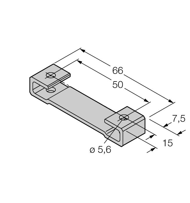 foot for linear position sensor Q25L; aluminium; 2 pcs.
