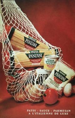 Advertisement for Panzani pasta, analyzed by Roland Barthes in his classic semiotic study Rhetoric of the Image - Linguistic message.