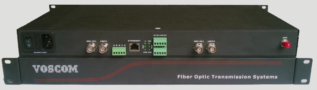 TM Installation Manual 9inch U Rack version Fiber Optic Transmission Systems VOS-2H3G-ADCET/R series 2-Channel 3G-SDI + 2