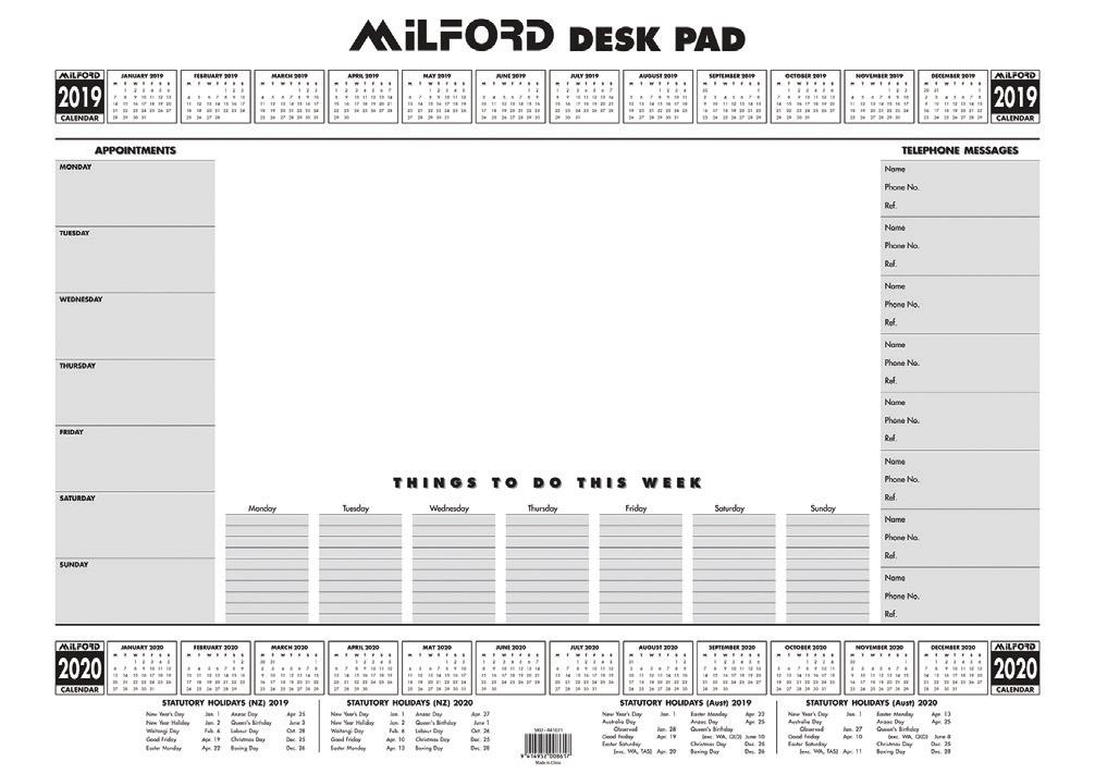 Planners and Calendars DIARIES Milford A2