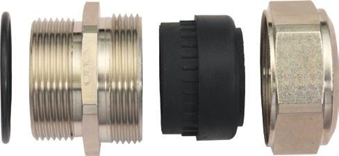 1 Short, long or special entry threads designed as metric, Pg-, Gaspipe or NPT 2 High distortion protection thanks to retaining grooves in the lower